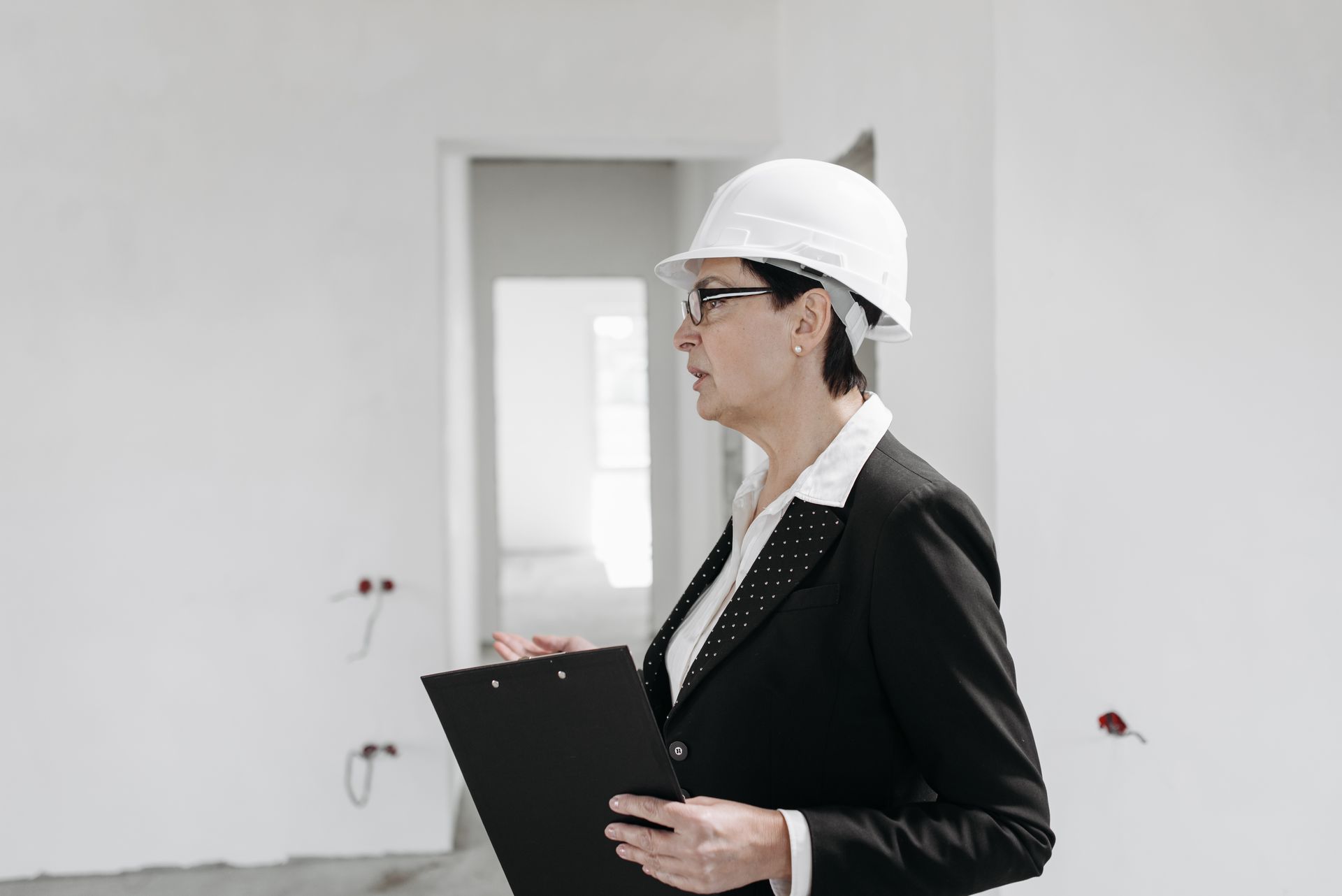 Engineer conducting a safety inspection